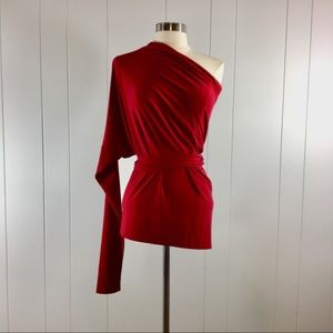 Norma Kamali red All-in-One mini dress